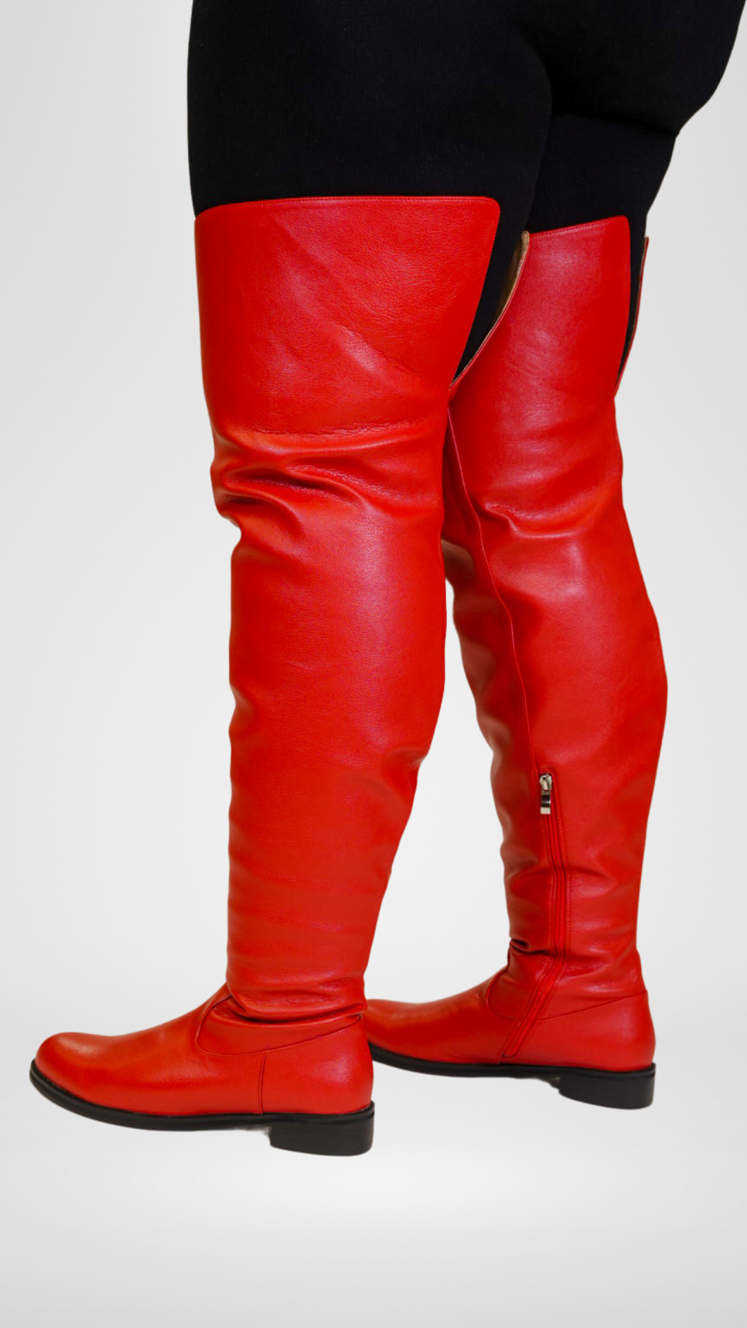 BAILEY WIDE CALF THIGH HIGH - RED